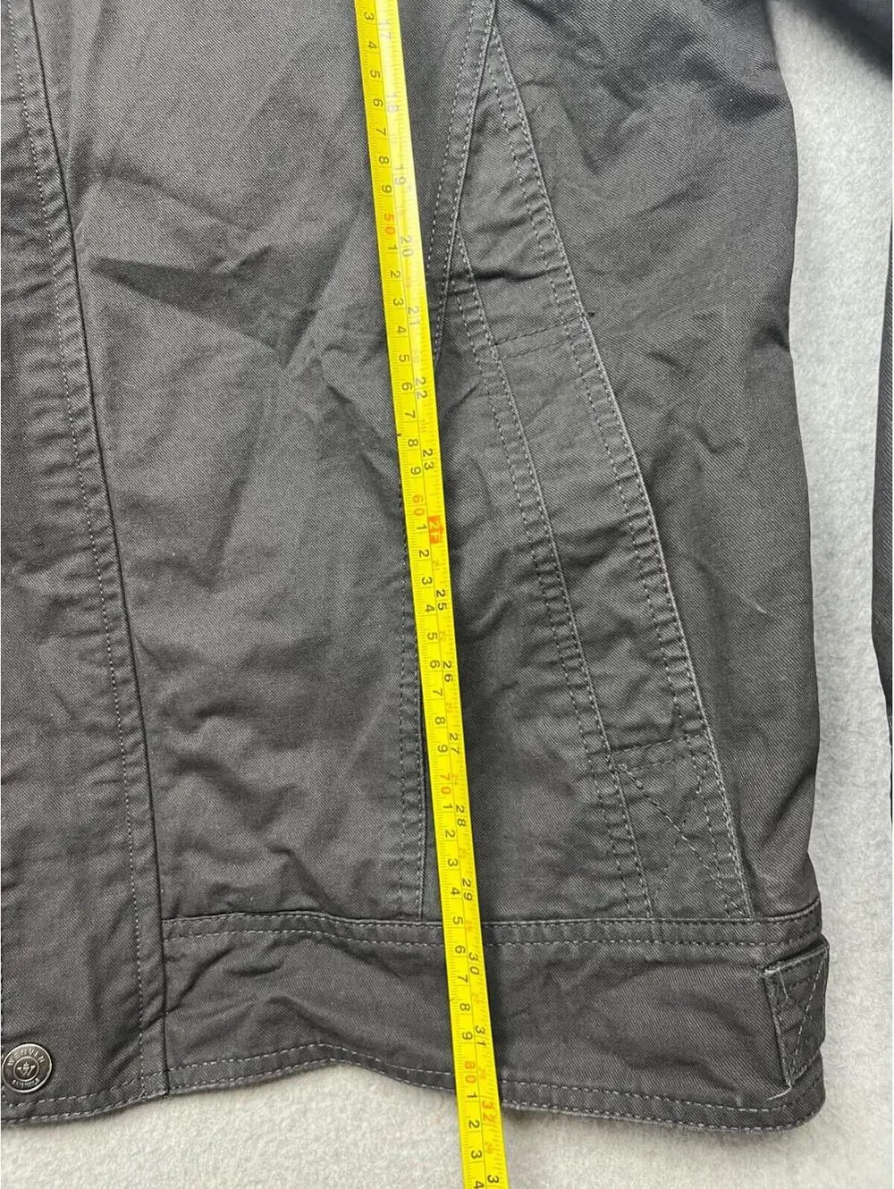 WenVen Mens Canvas Jacket Military Jacket 2X Casual Outwear Gray Cotton
